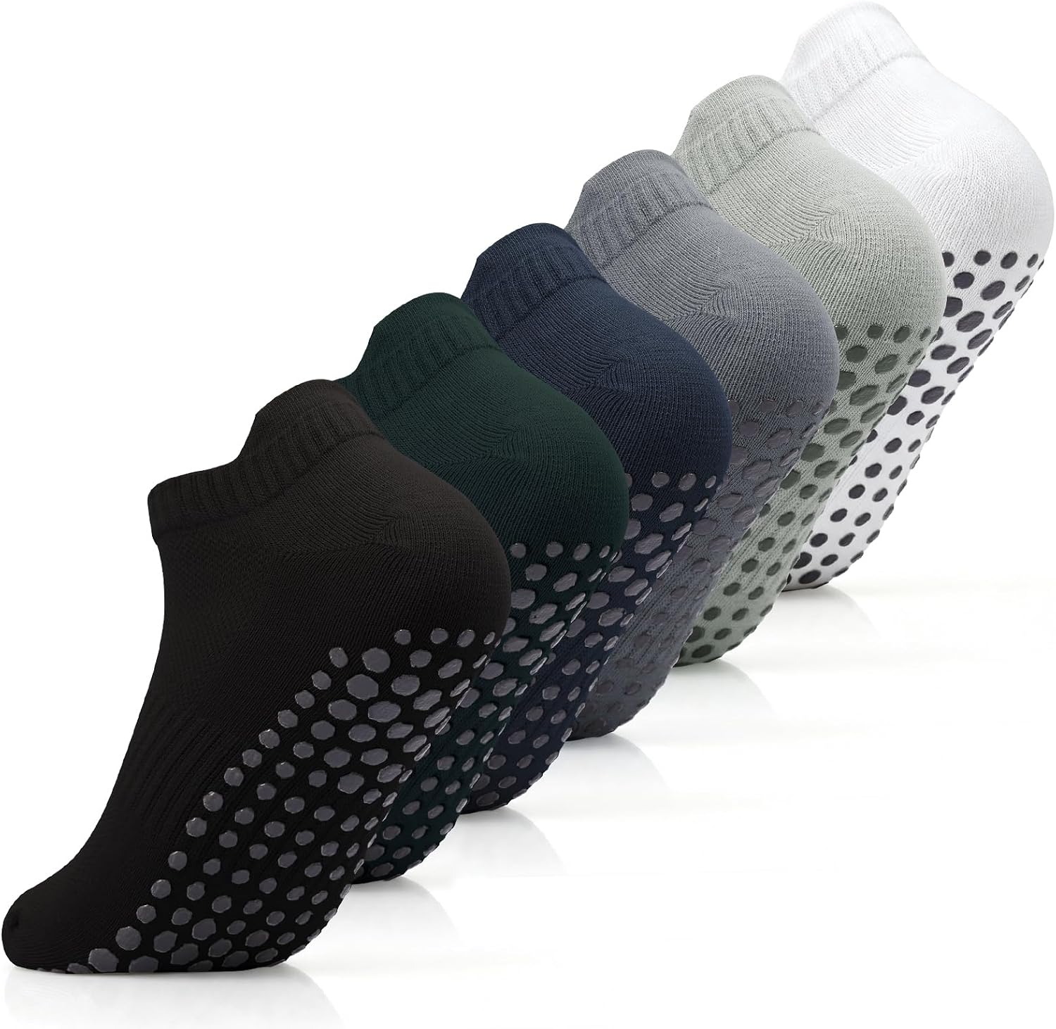 Mens Grip Pilates Socks: Full Sole Non Slip Design Strong Traction