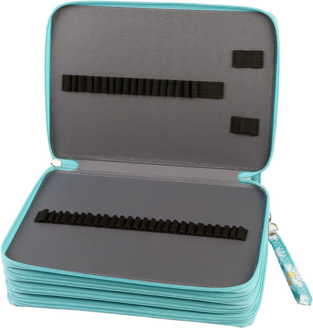 Portable Colored 200 Slots Pencil case Organizer with Printing Pattern for Watercolor Pencils, Colored Pencils