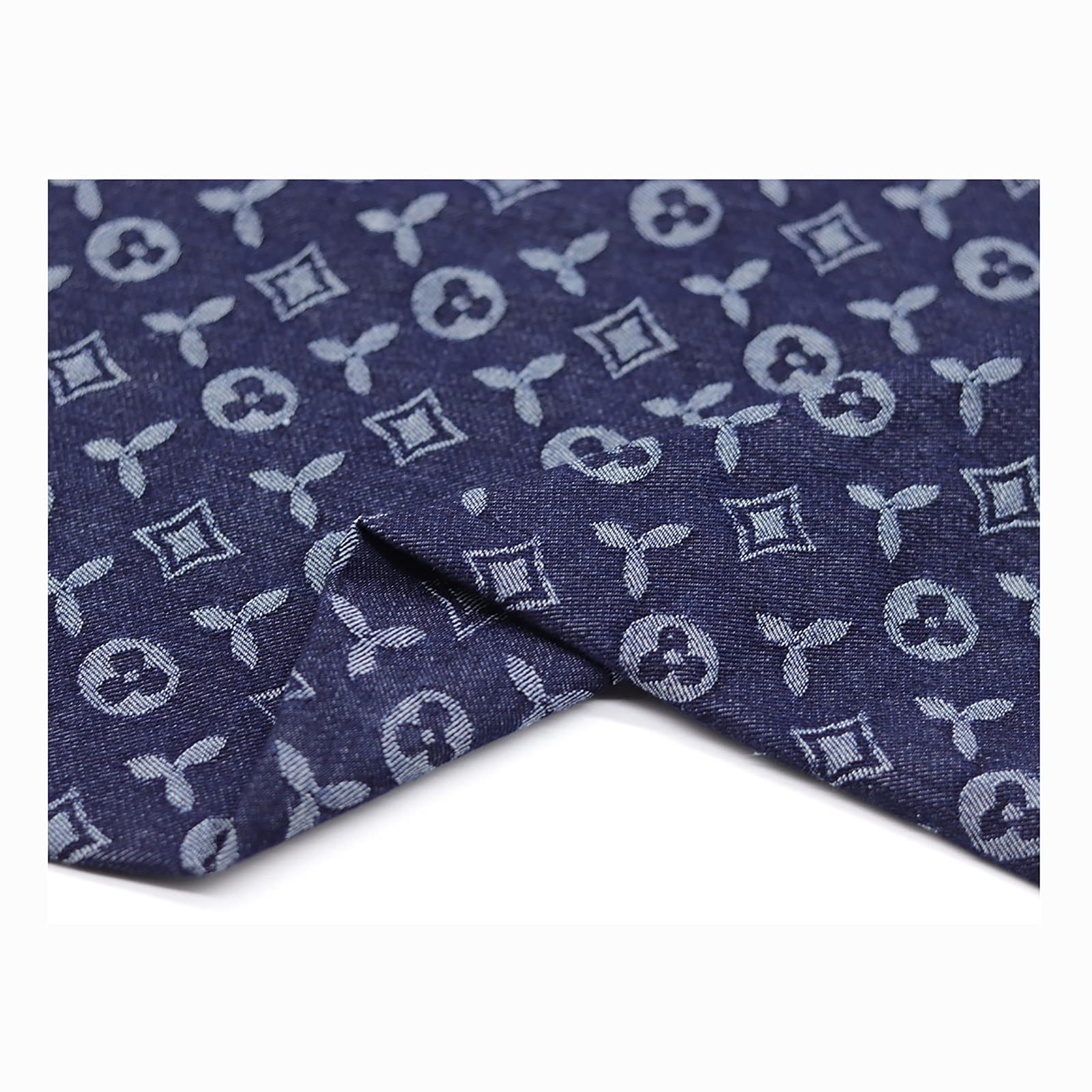 Yimihua Cotton/Polyester Jacquard Denim Fabric Blue Denim Textiles for Jeans,T-Shirt,Sewing Material,Patchwork,DIY Crafts (Width: 150 cm) (Size:100x150 cm)