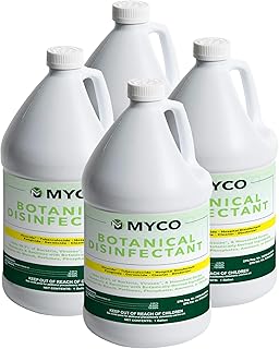 Myco Botanical Disinfectant Cleaner – Natural Plant-Based Ready-to-Use EPA-Registered Disinfectant Spray for Mold, Mildew, Germs, Bacteria & Viruses – Safe for Home & Commercial Use, 4 Gallon