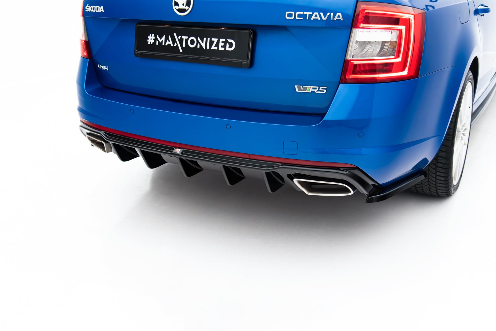 Maxton Design Heckdiffusor V.2 für Skoda Octavia RS 3 III 5E (Diesel und Benziner) Hochglanz schwarz