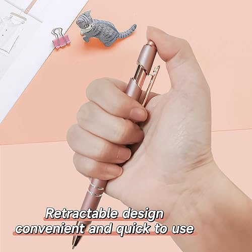 Miniatura 6 de Bolígrafos Stylus para pantallas táctiles, paquete de 6 bolígrafos inspiradores de oro rosa, bolígrafos de punta media de 1,0 mm, lindos bolígrafos,