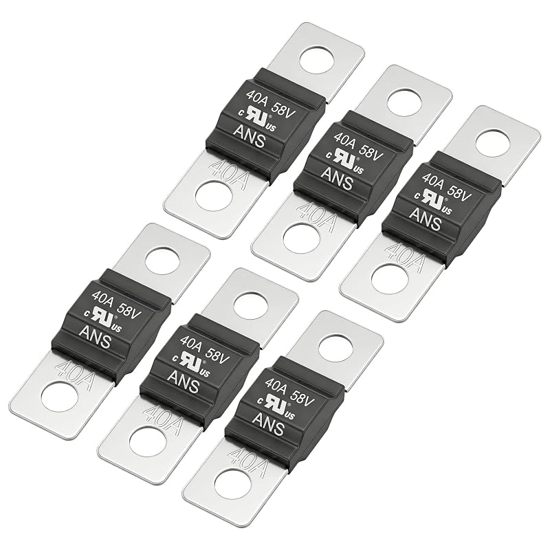 Fusível MIDI AMI Weasch 40 A, 58 V CC, Componente Reconhecido UL – Pacote com 6