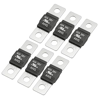 6 Pack 40A AMI Midi Fuse, UL Recognized Component, DC 58V
