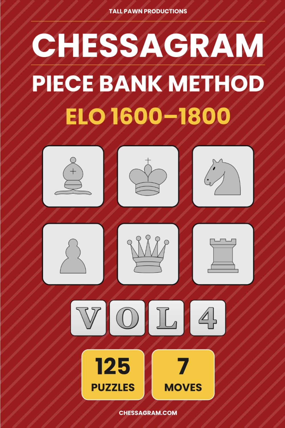 Chessagram: 7 Moves - Piece Bank Method (ELO 1600-1800) - Visualisation Training (Chessagram Method - Pieces Only - 7-Moves - White to Play)