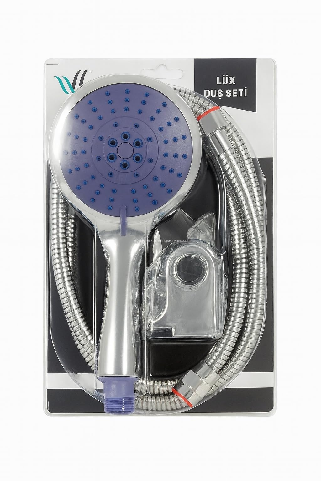 Proalet Lüx Duş Seti, 3 Fonksiyonlu Akış, 150 cm Krom Spiral Hortum, Kirece, Bükülmeye ve Yüksek Basınca Dayanıklı, Kolay Montaj, Duş Takımı