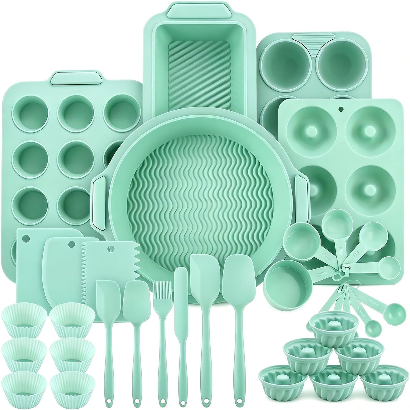 36 Pieces Silicone Baking Set, Nonstick Cooking Utensils, BPA-free