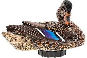 Avian-X Power Shaker Mallard GHG PreenerFloating Decoy - Realistic Durable Foam-Filled Decoy