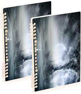 Tornado Spiral Bound Journal 2 Pack, Notebook College Ruled 5.7 x 8.3 Inches Journal, 1 Subject Notebook College Ruled with 60 Sheets College Ruled, 80gsm Thick Paper, Aesthetic Notebooks for School