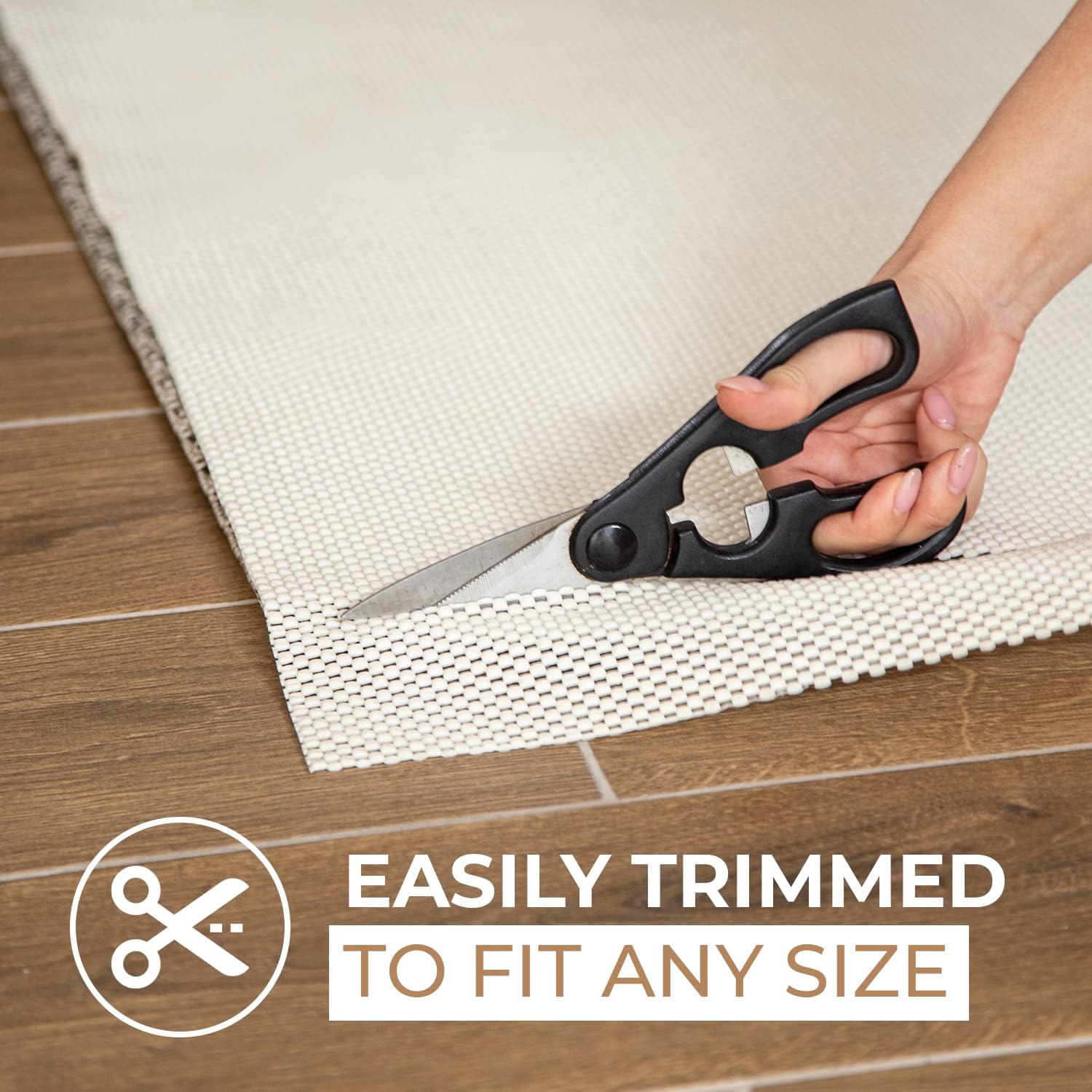 Non-Slip Rug Pad Gripper - 5 x 8 Ft Anti Skid Carpet Mat, Provides Protection for Hardwood Floors and Hard Surfaces, Extra Strong Grip and Thick Padding for Safe and in Place Your Area Rugs & Runners