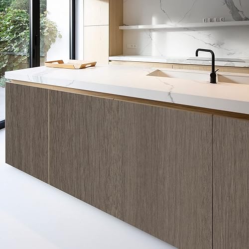 Miniatura 3 de weiseni Papel de contacto de grano de madera para encimeras de 15.7 x 78.7 pulgadas, autoadhesivo, extraíble, con aspecto de madera, rollo de papel