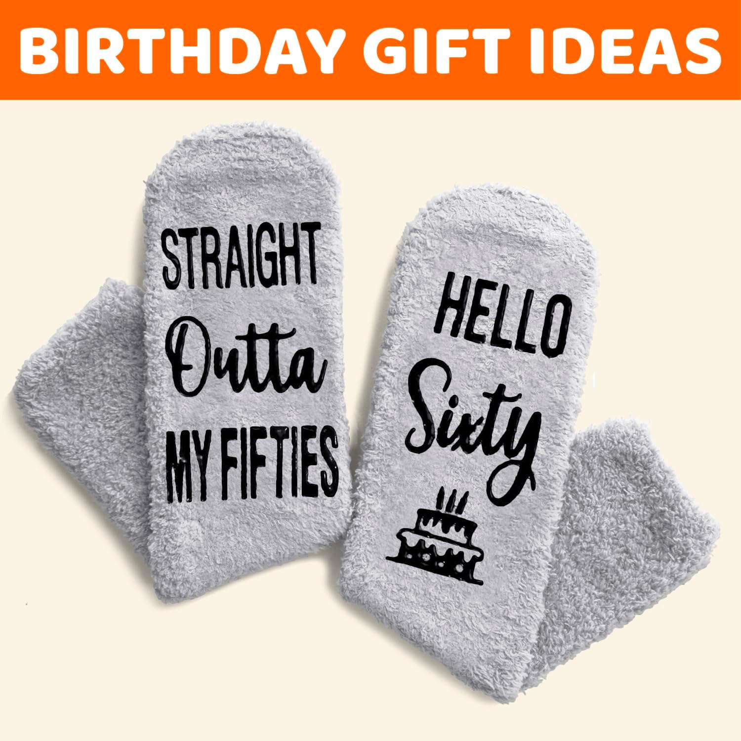 HAPPYPOP Unique Birthday Gifts for Him - Fuzzy 40 50 60 Year Old Socks for Man - Image 6