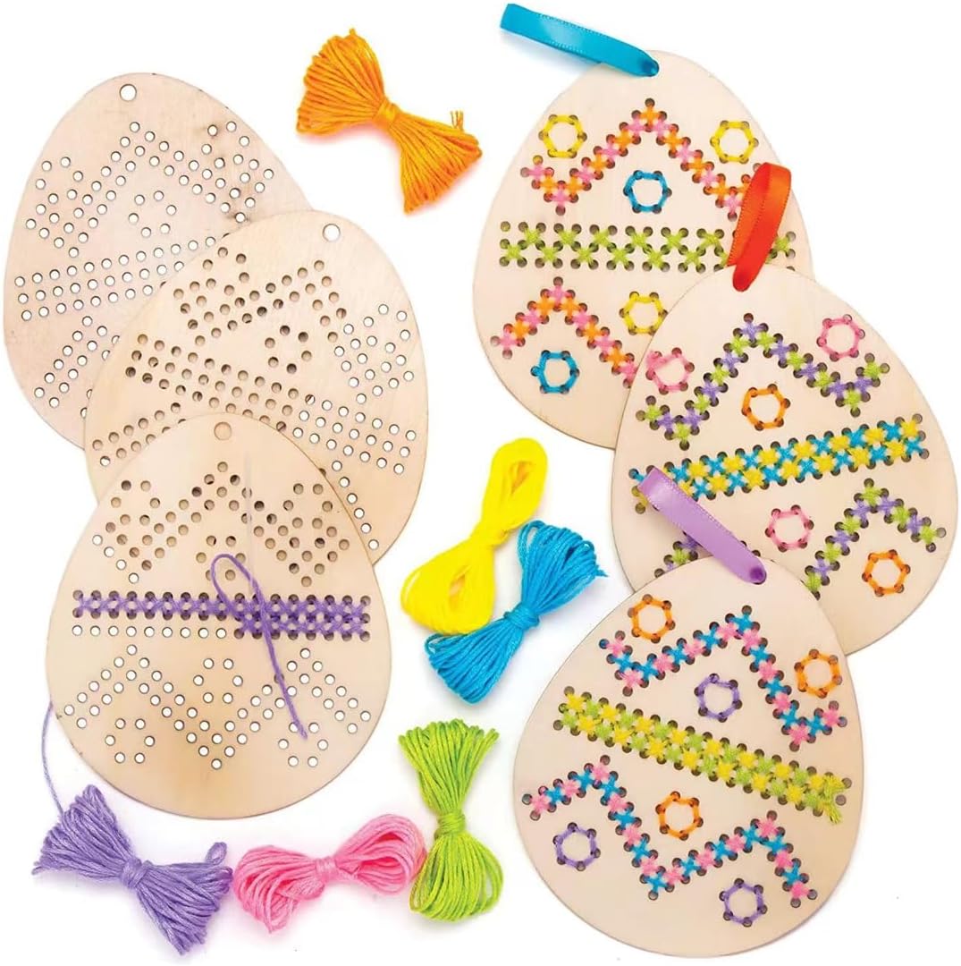 Uova di Pasqua a Punto Croce in Legno