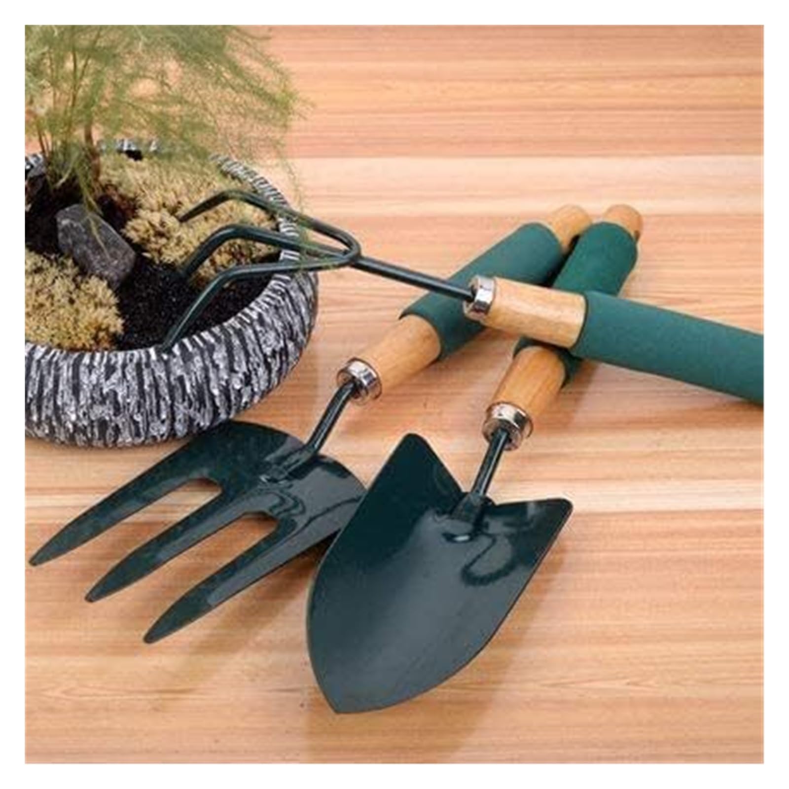 Mini Juego de Herramientas de jardinería, 3 Piezas de Herramientas de jardinería, Herramientas manuales de jardín, Regalos de jardinería for Mujeres y niños.