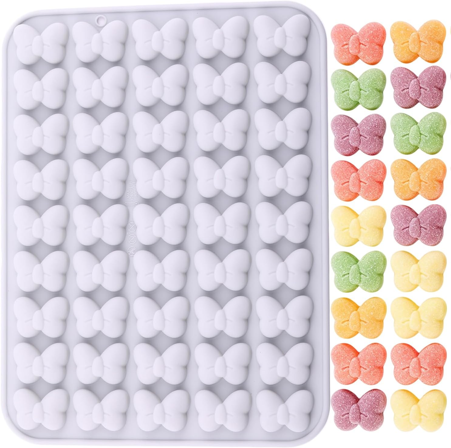 45 Cavity Bow Silicone Molds Butterfly Tie Gummy Mold Bows Candy Molds For Chocolate Candy