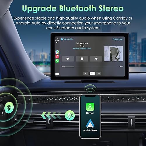 Miniatura 6 de Actualización 2024 Apple Carplay inalámbrico y Android Auto con cámara de tablero de 2.5K, cámara de respaldo 1080P, pantalla portátil HD IPS de 9