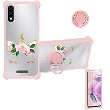Aroepurt Moxee M2023 Case Compatible with Moxee M2023 Phone Case Cover [with Tempered Glass Screen Protector][Hard PC + Soft Silicone][Ring Support] [Silver Reflect Light] DYF-HJS