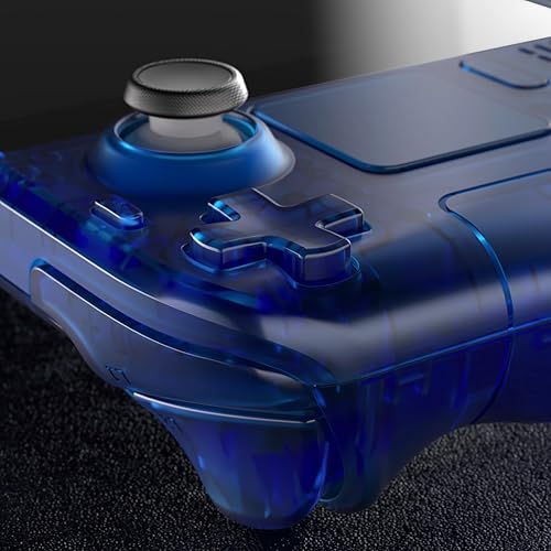 Miniatura 8 de eXtremeRate - Carcasa de repuesto transparente azul personalizada para Steam Deck LCD, carcasa de repuesto para consola portátil, carcasa completa