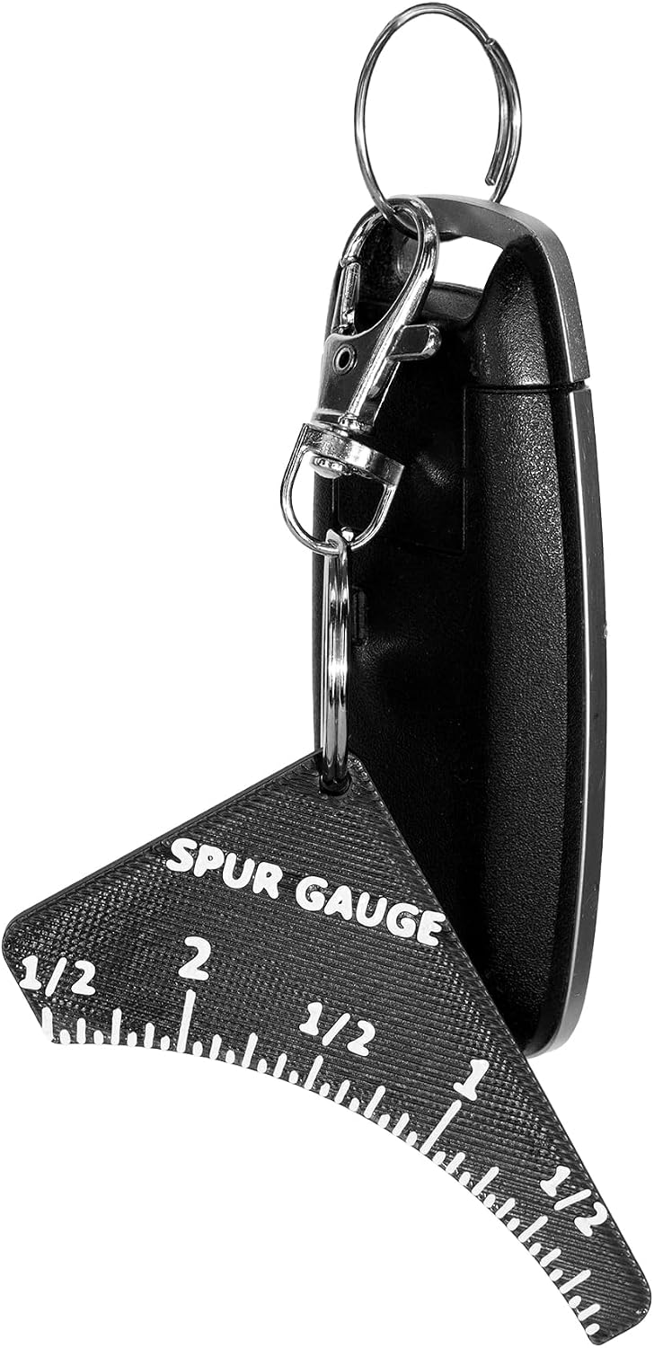Costume Wizard 3D-Printed PLA Turkey Spur Gauge with Keychain Clip – Precision Spur Measurement to 1/16″ for Gobbler Age Determination, Lightweight Hunting Vest & Pack Accessory