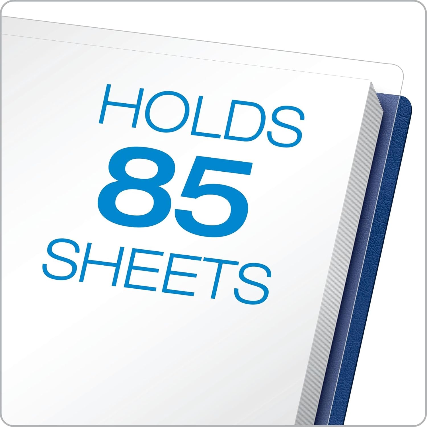 Oxford Linen Clear Front Report Cover, Navy, Letter Size, 5 per Pack, (50443)