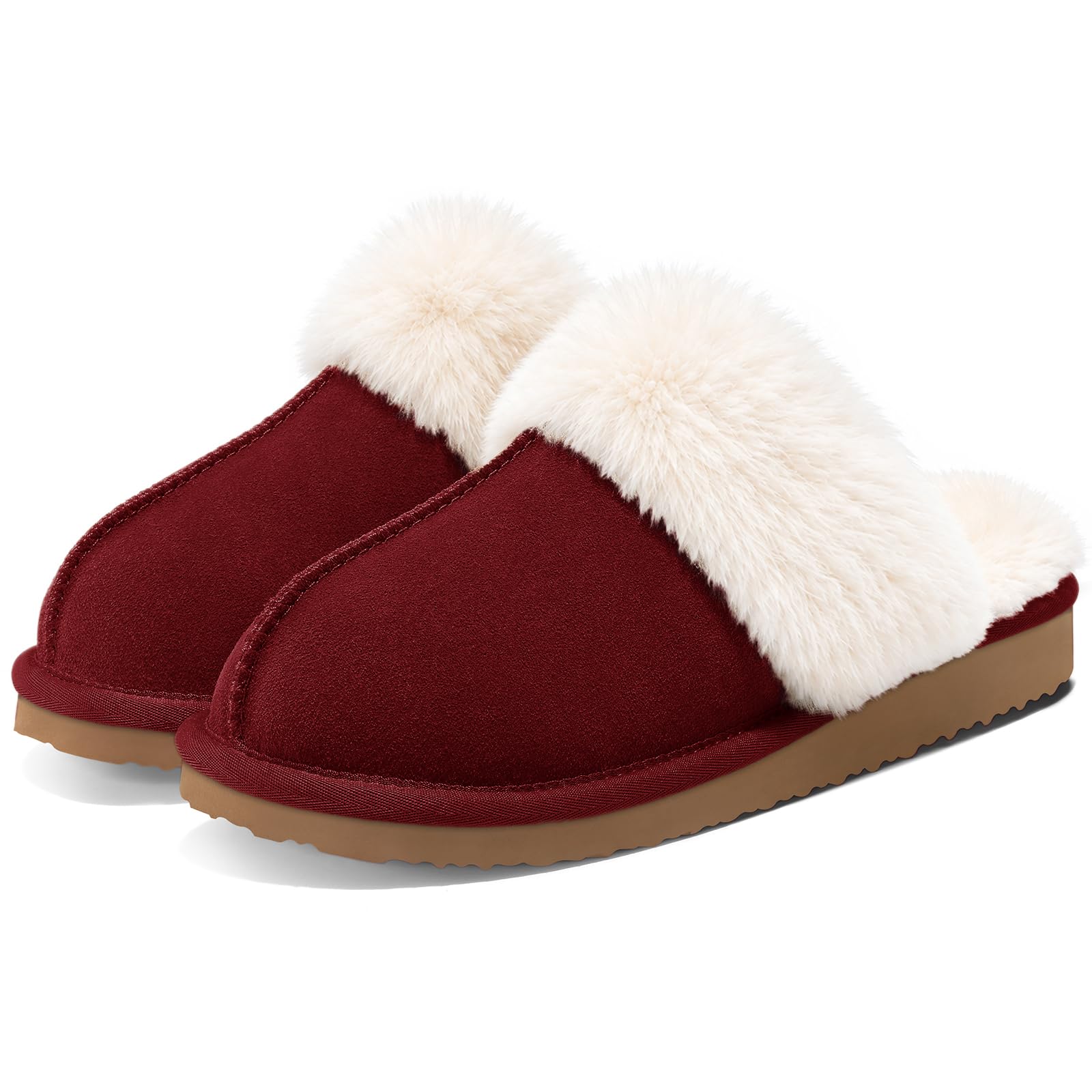 Litfun Fuzzy Slippers for Women Memory Foam Indoor House Shoes