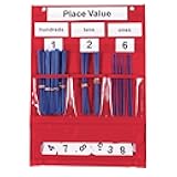 Learning Resources Counting & Place Value Pocket Chart, Enliven Lessons, Heavy-Duty Chart, Classroom Accessories, Teaching Aids, 224 Pieces
