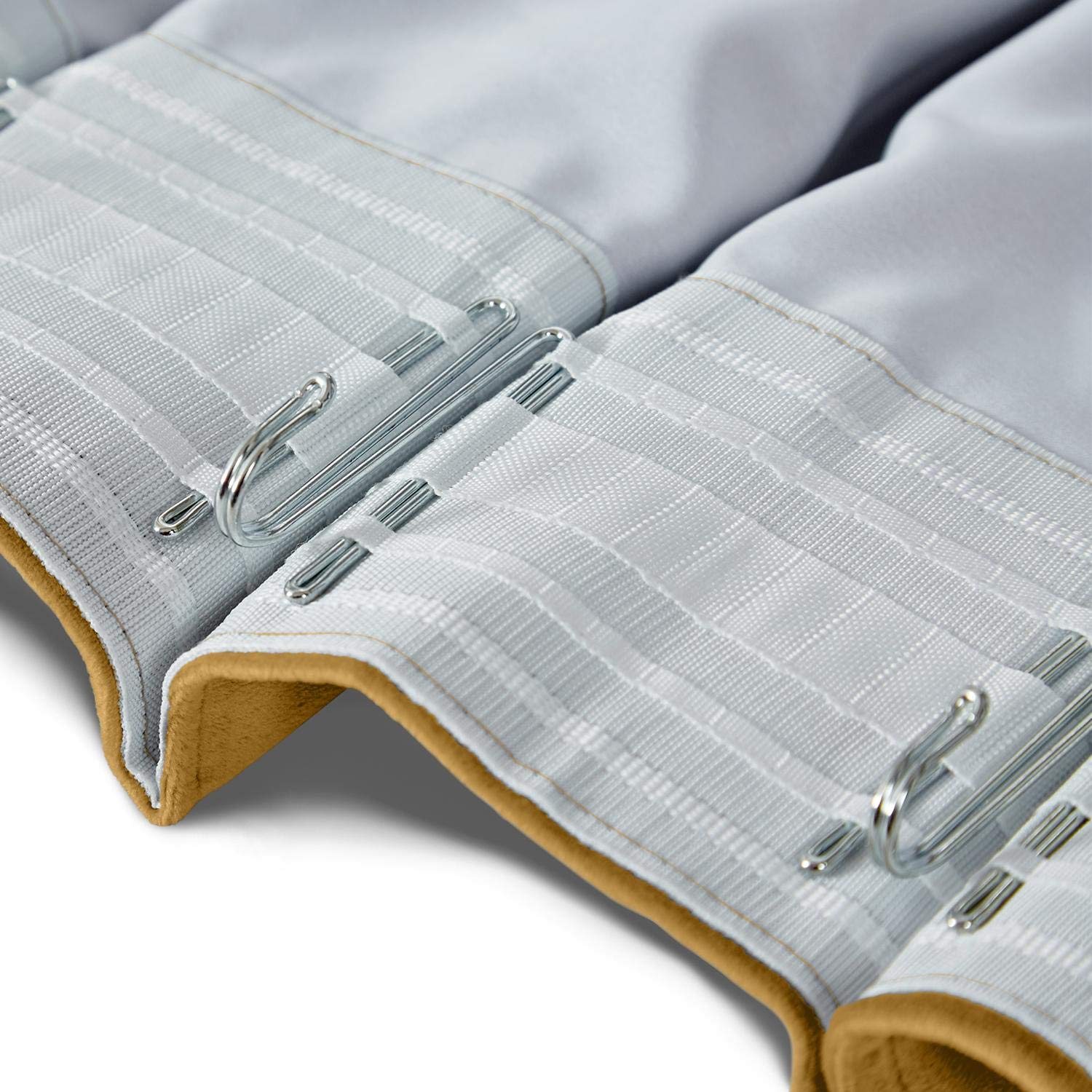 ChadMade Rideau Velours Mat Solide Lourd Draperies Occultants Double Face 168 x 230 CM, Rideau Ruban Plissés pour Salon Balcon Chambre (Blé)