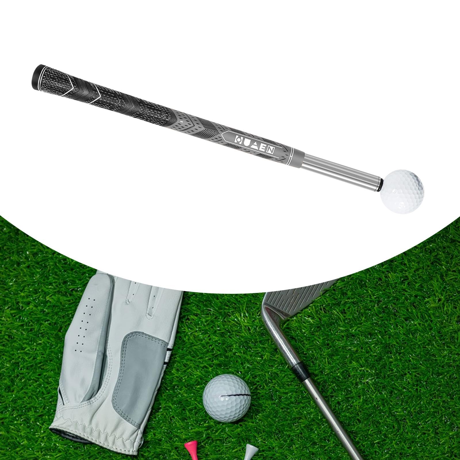 Golf Schwungtrainer Übungsstab Schwungtempo Korrekturgriff Teleskopischer Trainingsstab Leicht Tragbar Aus Edelstahl Harz für Zuhause Outdoor