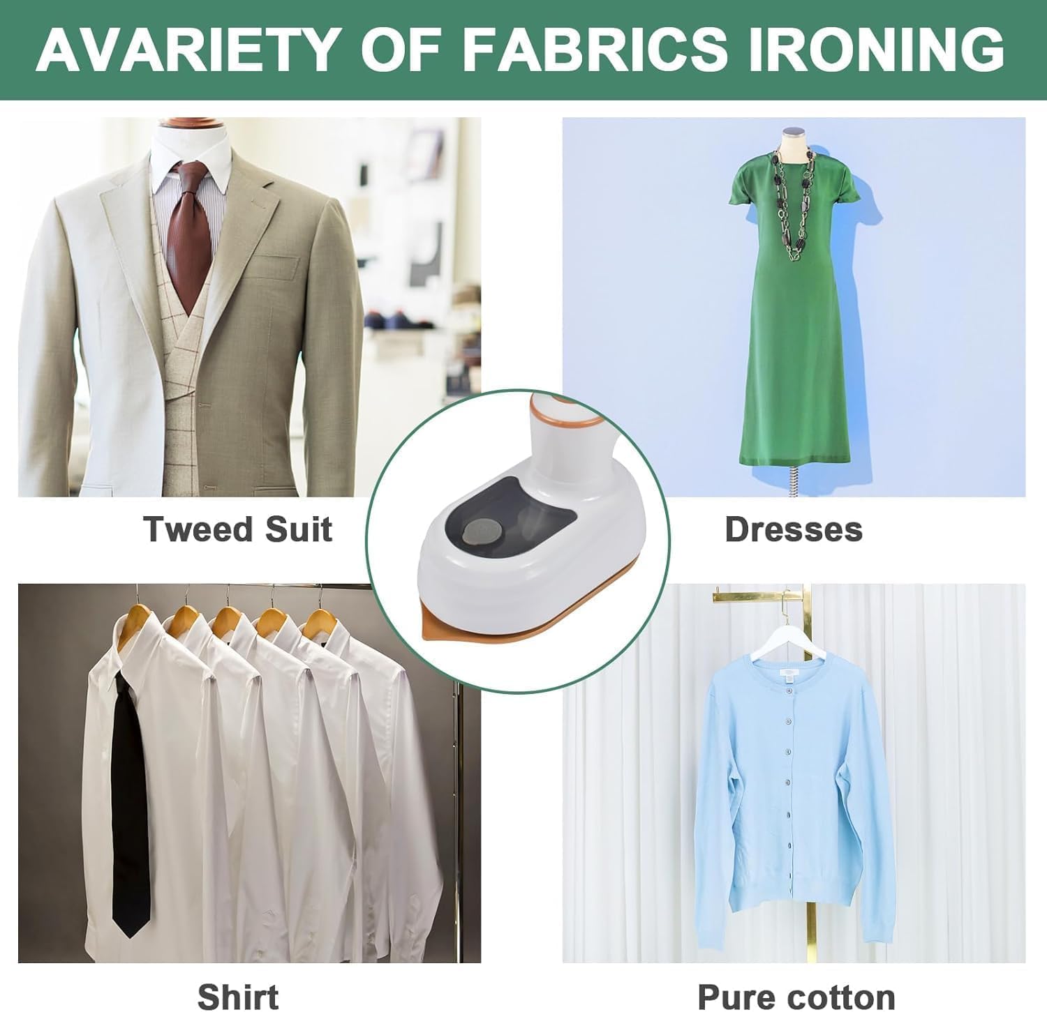 Travel Iron for Clothes, Mini Ironing Machine Handheld Can Be Rotated 180 Degrees, Household Fast Heating Wired Small Electric Iron, Portable Heat Press Clothing Iron Machine - US Plug