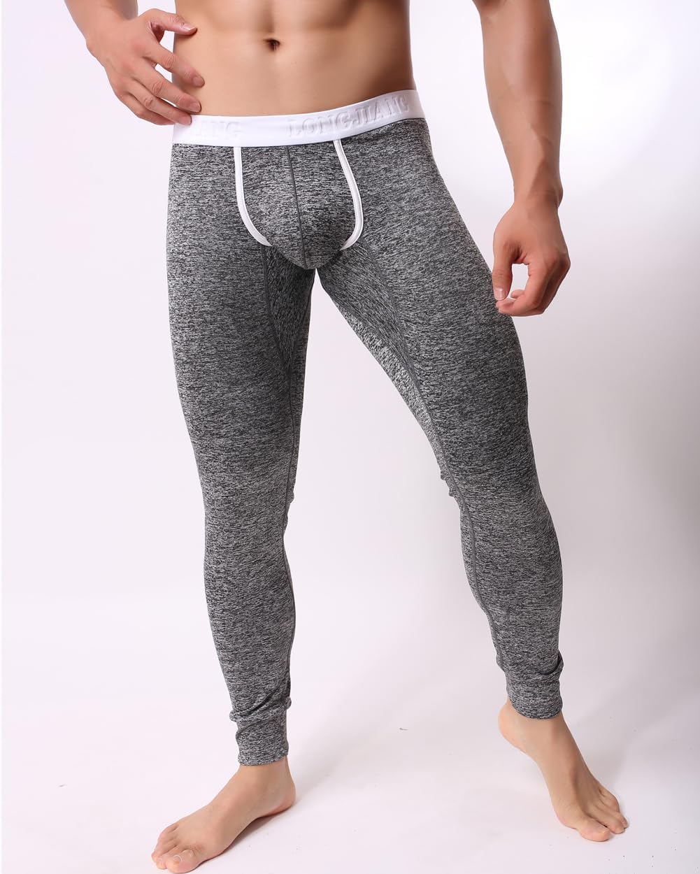 Men’s Lightweight Pouch Long Johns Base Layer Thermal Underwear Pants Leggings - Image 6