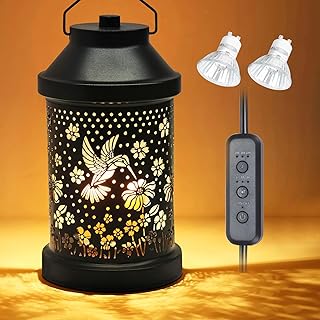 Candle Warmer Lamp with Timer - Electric Wax Melt Warmer with Adjustable Height and Dimmer for Scented Wax Jar Candles Home Decor Bedside Lamp Gifts for Women Mom (Hummingbird, 2 Bulbs Included)