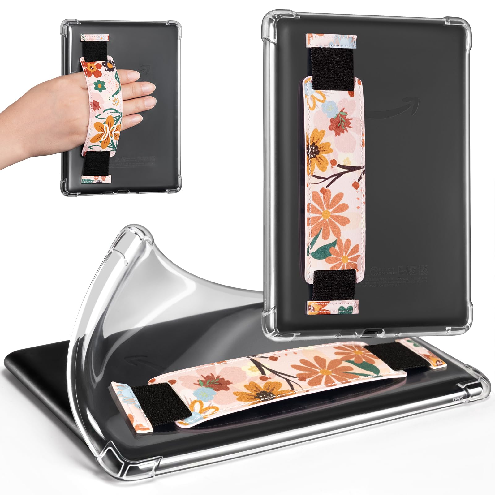 CoBak Clear Case &amp; Hand Strap for Ebook 11th Gen 2021-Lightweight Scratch-Proof Silicone Back Cover