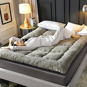 Amazon｜DGKSJ 敷きパッド 無地 シングル グレー ベッドシーツ 180*200