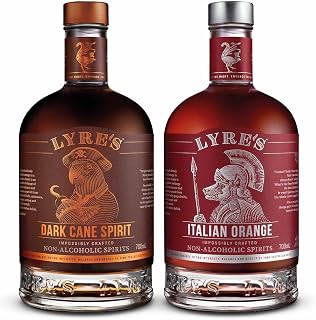 Lyre's Jungle Bird Non-Alcoholic Set (Pack of 2) | Dark Cane (Dark Rum Style) & Italian Orange (Aperitivo Style) | Award Winning | 23.7 Fl Oz