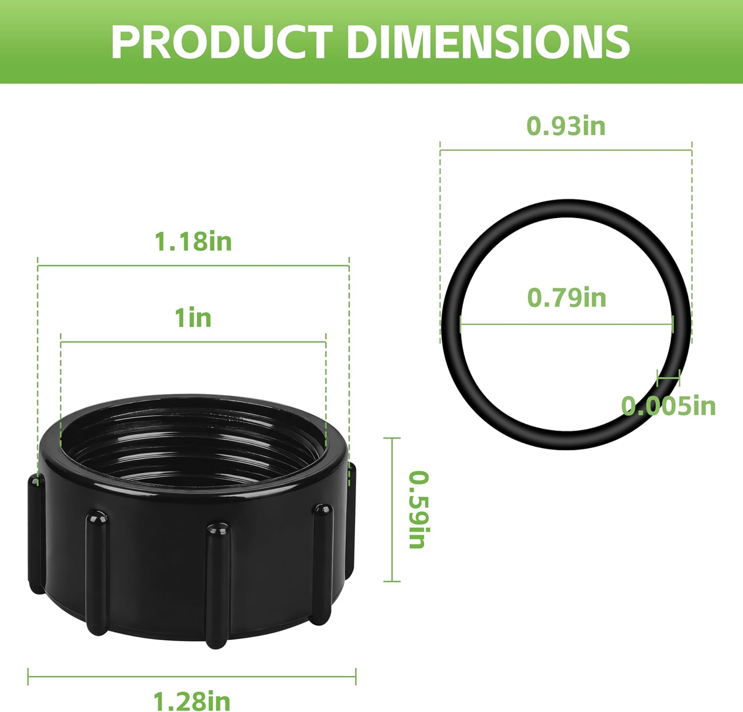 58067N ポリマーホースキャップ、3/4インチGHT標準メスねじプロテクターキャップ、防塵&amp;漏れ防止用屋外蛇口キャップ(