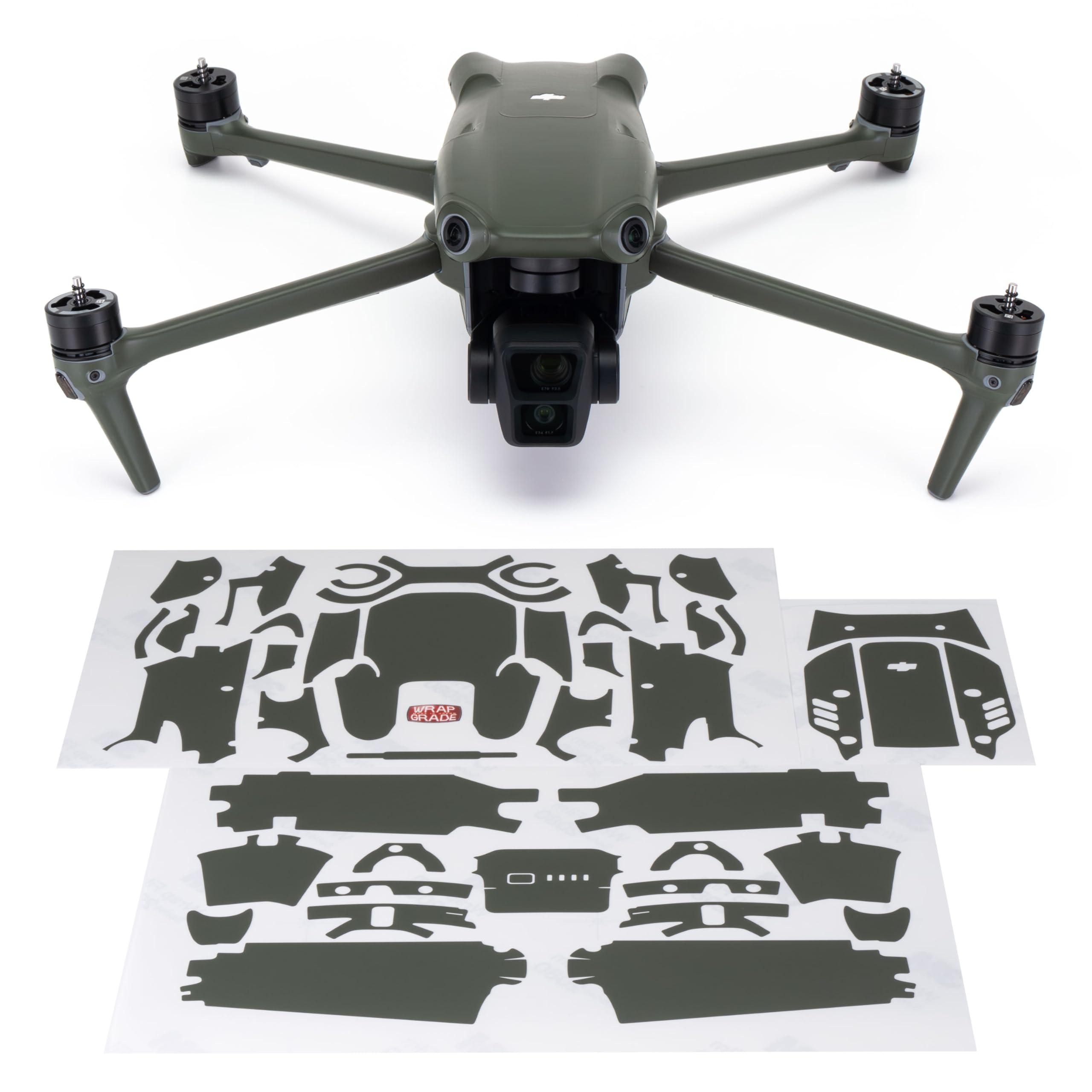 WRAPGRADE Skin Stickers Compatible with DJI Air 3 | Full Wrap (Army Green)