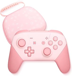 Switch Pro Controller, Wireless Switch Controllers with Carrying Storage Case, Upgraded Gamepad Switch Remote Replacement for Switch Controller Support NFC/Dual Vibration/Screenshot/Wake-up Function