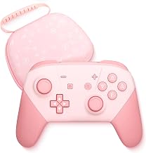Switch Pro Controller, Wireless Switch Controllers with Carrying Storage Case, Upgraded Gamepad Switch Remote Replacement for Switch Controller Support NFC/Dual Vibration/Screenshot/Wake-up Function