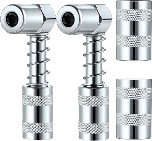 Boao - Adaptador de acoplador de grasa de 90 grados para 3 mordazas de ángulo de montaje de grasa con mangas para auto, granja, camión o uso