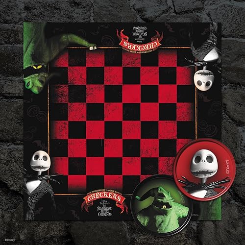 Miniatura 6 de Disney Tim Burton's The Nightmare Before Christmas Checkers  Con Jack Skellington vs. Oogie Boogie  Juego oficial de Disney  Juego coleccionable