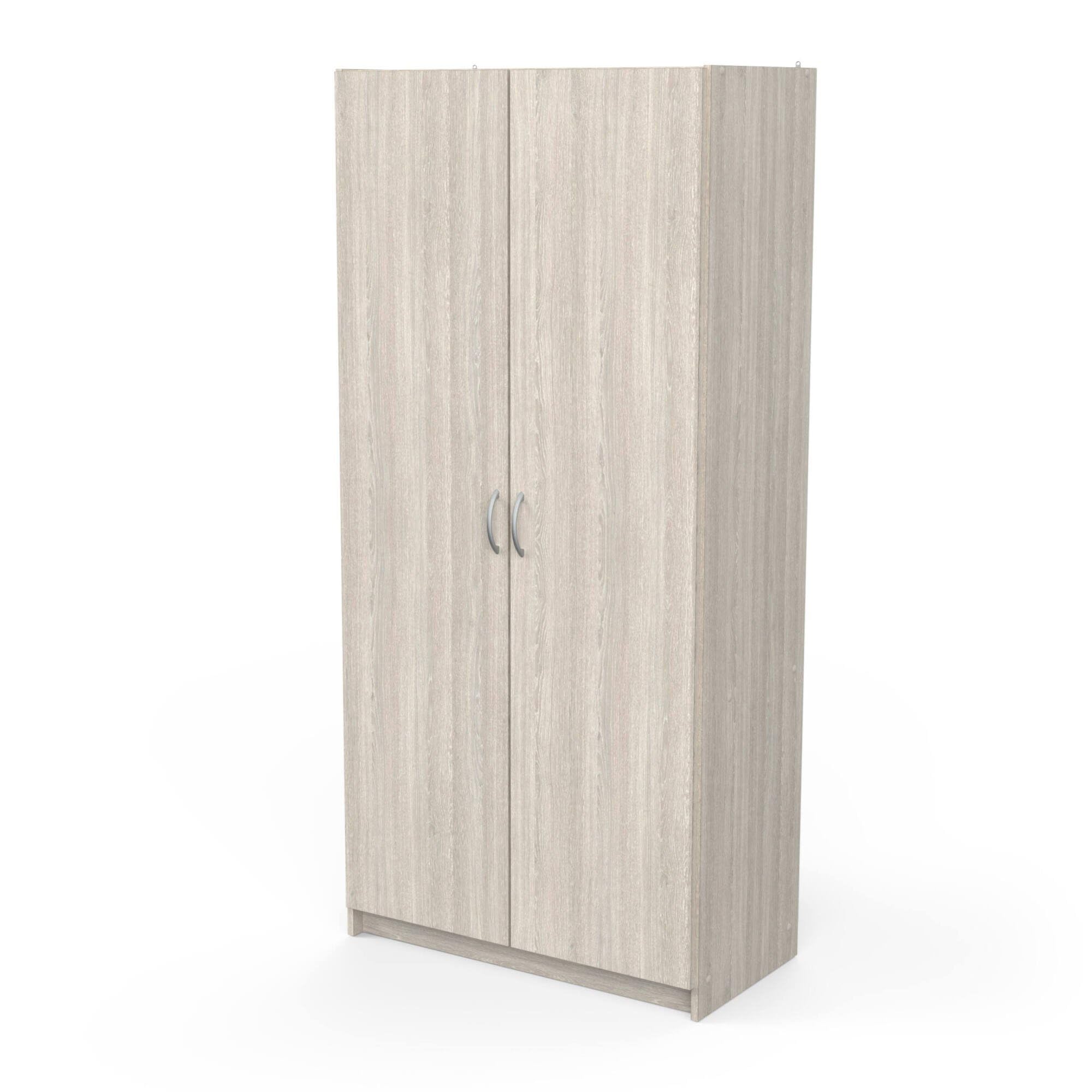 Dmora - Armadio Multiuso 2 Ante Meuse, Mobile Multifunzionale, Mobiletto scarpiera, Guardaroba Porta Scarpe, 80x41 h170 cm, Rovere