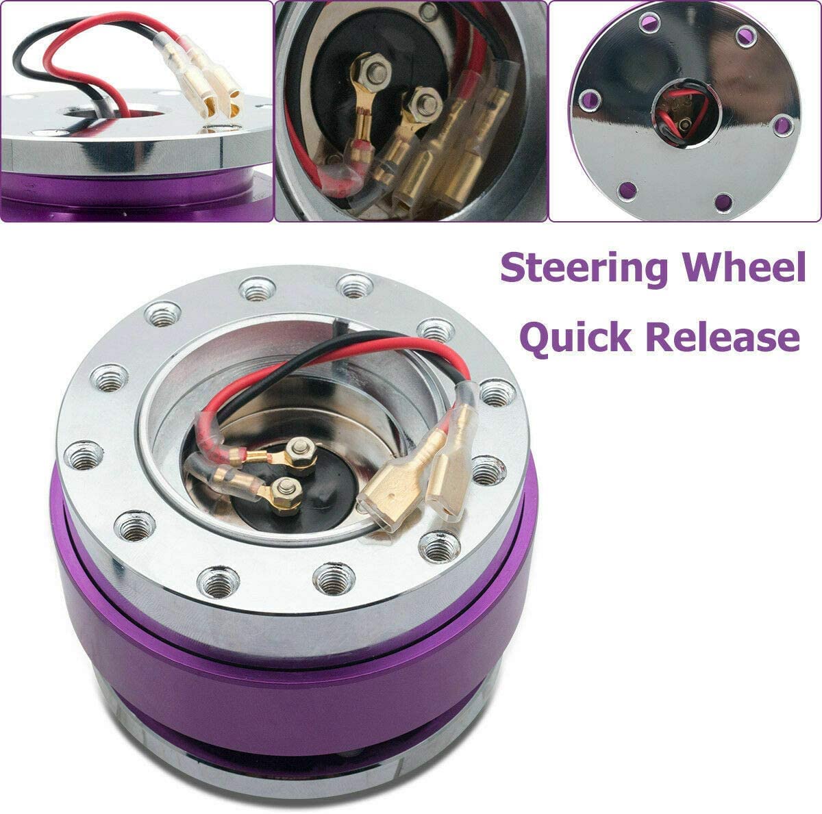 Riloer Adattatore universale a sfera per kit mozzo volante a 11 fori, a sgancio rapido (viola)