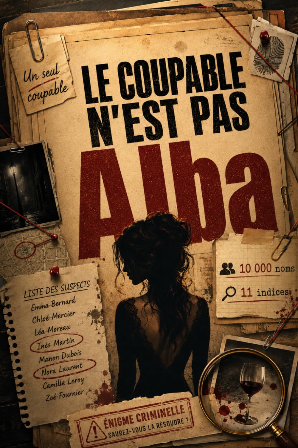 LE COUPABLE N'EST PAS Alba: Un défi d’enquête et de déduction avec 10 000 suspects, 11 indices et un seul véritable tueur