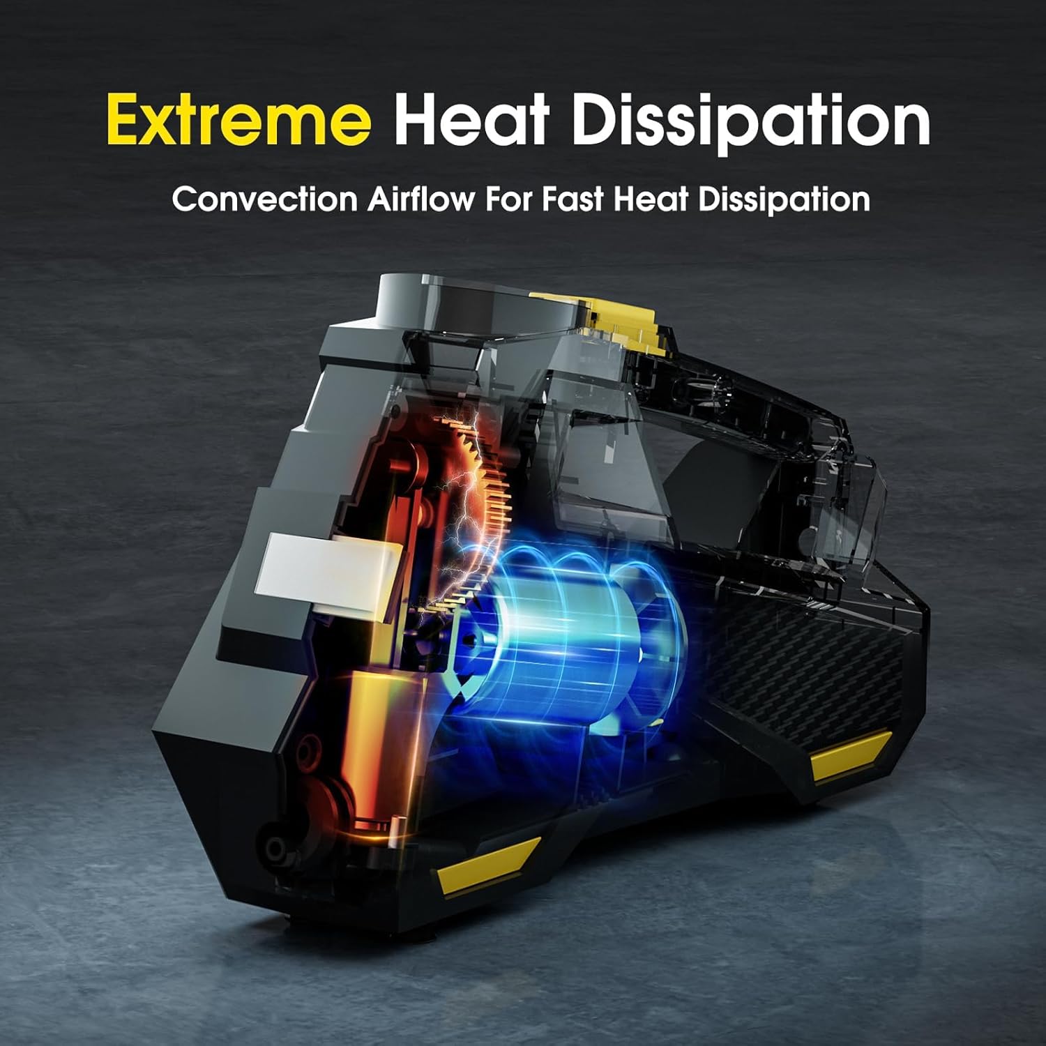 FLYKID Tire Inflator Portable Air Compressor- 12V DC Air Pump for Car Tires with 150PSI LCD Digital Gauge & Emergency LED Light,Auto Tire Pump for Cars,Motorcycles,Bikes,Balls