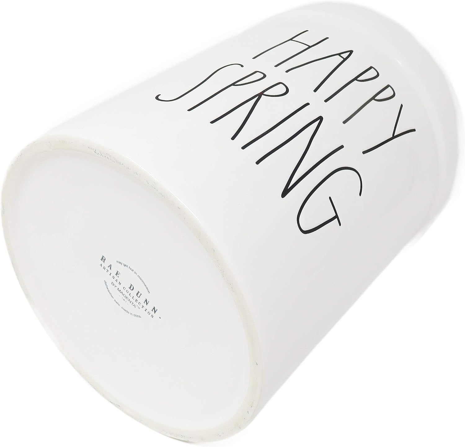 HAPPY SPRING Ceramic LL Utensil Holder Crock With Pink Interior