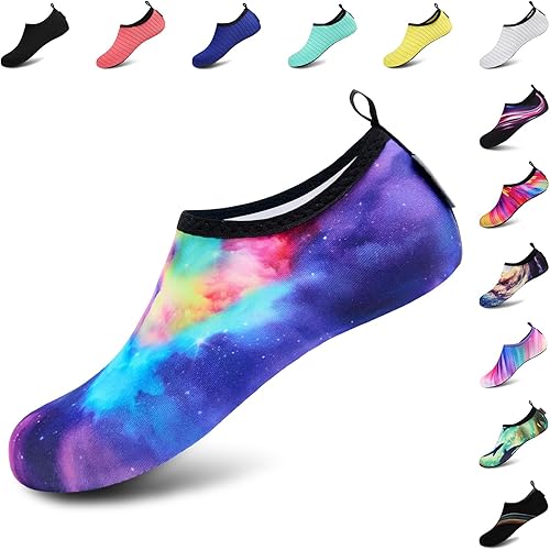 VIFUUR Water Sports Shoes Barefoot Quick-Dry Aqua Yoga Socks Slip-on for Men Women