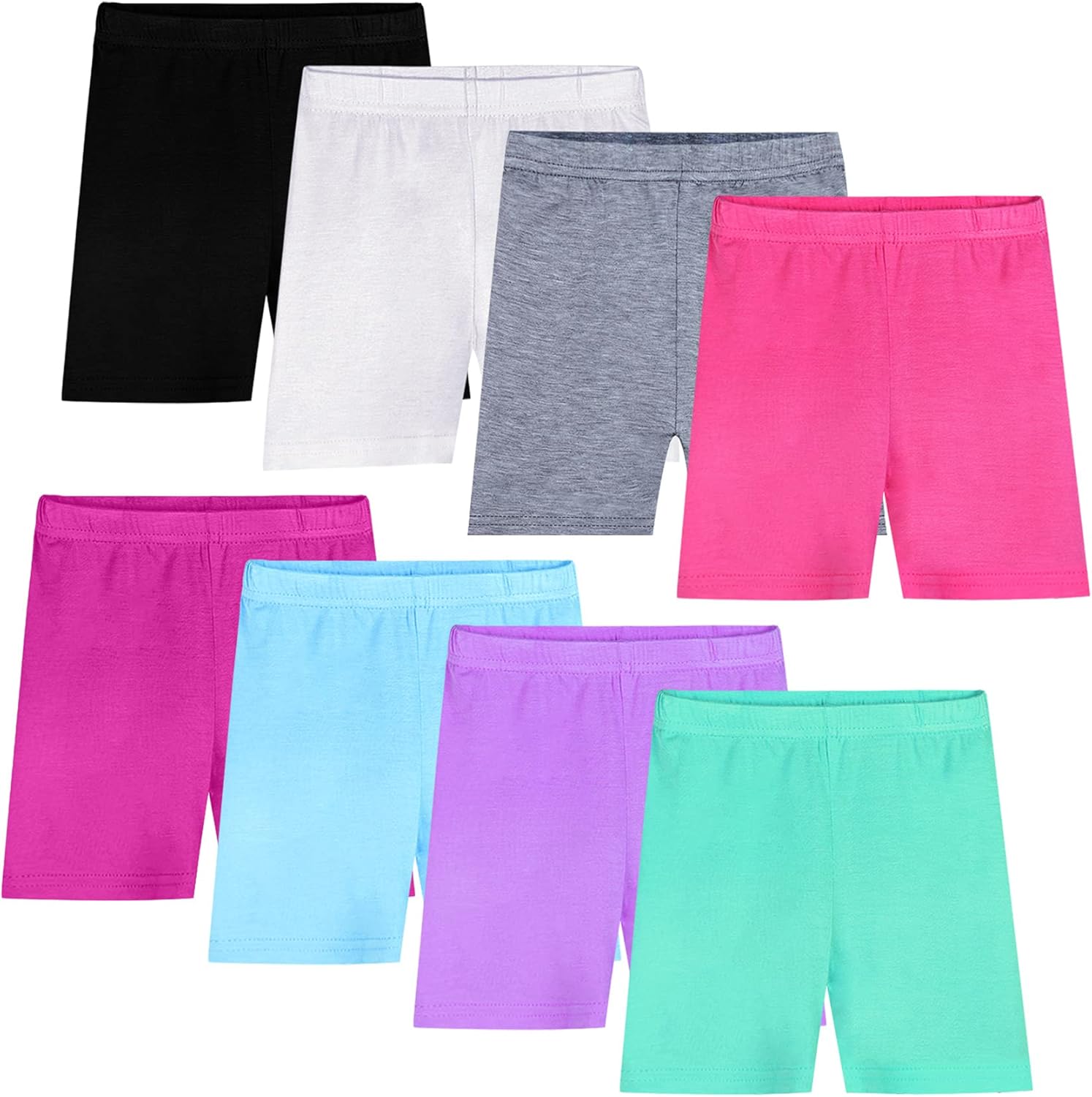Auranso 6-8 Pack Girls Dance Shorts Bike Short Breathable and Safety Undershorts : Sports & Outdoors