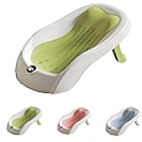 Upgrade Multifunctional Infant Bath Basin, Lying Down Shower Tub for Home Use on Counters or Bathtubs,Daily Use Baby Butt Basin (Green-Digital Display Model)