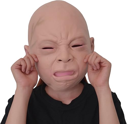 Miniatura 3 de LarpGears Máscara de bebé de fiesta de Halloween para adultos máscara de látex para llorar Multi