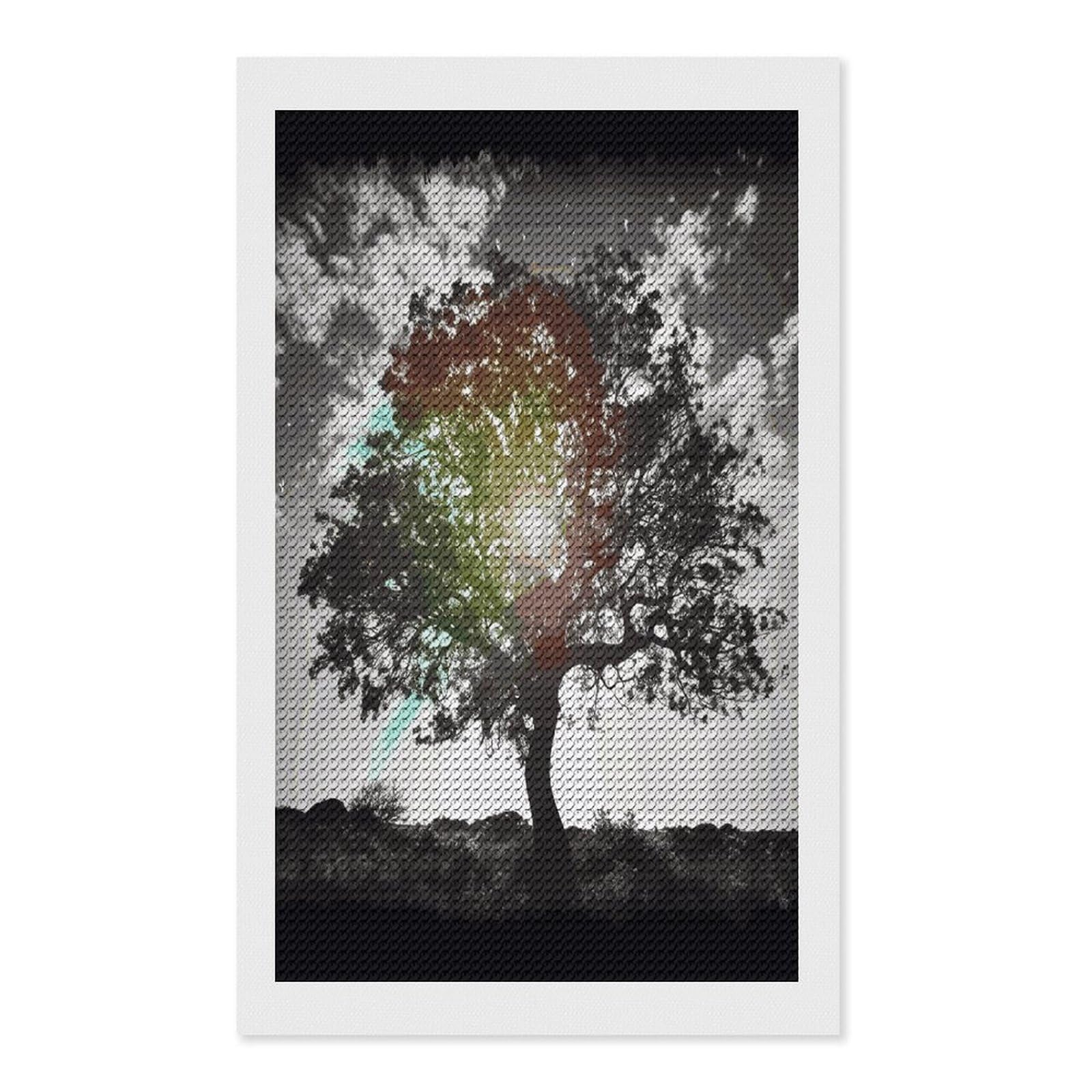 FekiLoot Tree Art Diamond Art Kits for Adults Diamond Painting Kits for Beginners DIY Diamond Art Kits Round Full Drill Diamond Dot Gem Painting for Home Wall Decor Gift 12"x20"
